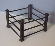 PLAYMOBIL (B8201) WESTERN - Lot of 4 Vintage Brown Ranch Barriers