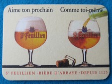Bière Barre dessous de Verre ~ St Feuillien Biere D'Abbaye ~ ~ Le