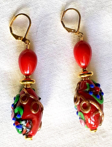 Boucles perles pate de - perles,