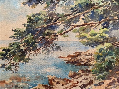 Rare aquarelle peinture - -,