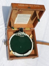 GRANDE ALIDADE de COMPAS DANS SON COFFRET BOIS 