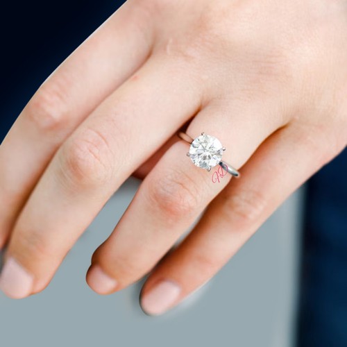 Bague diamant cultivée en - or,