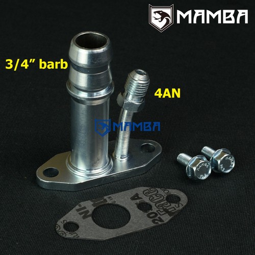Turbo oil 4an feed - 4an, 3/4"