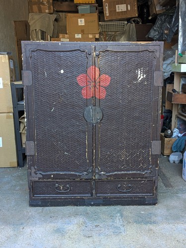 Armoire basse rotin - basse,