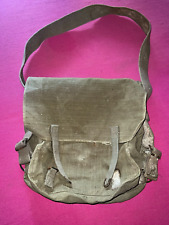 Militaria: Antique Khaki Canvas Military Musette Marked with 2 Seals