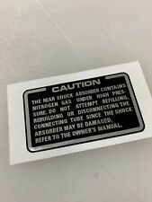 Honda Rear Shock Warning ATC350X CR XR 500 350 c50 80 86 1986 CR500 CR500R H142