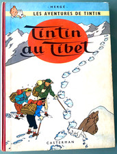 RARE - Tintin Au Tibet - Edition originale 1960 - Dos rouge et 4e plat b29