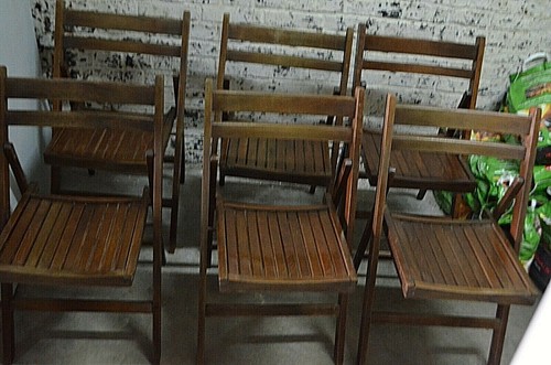 Lot ancienne chaise tek - ancienne,