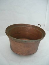 Ancien Chaudron En Cuivre Sans