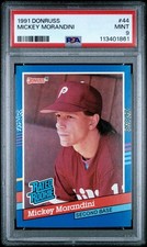 1991 DONRUSS MICKEY MORANDINI #44 RATED ROOKIE PHILLIES RC PSA 9 MINT