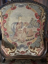 French Louis XV FAUTEUIL  Arm Chair with Petit Point Upholstery