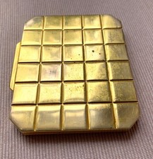 Poudrier ancien, métal doré