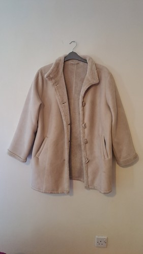 Beige imitation suede duffle - beige,