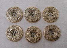 Lot de 6 Boutons vintage en
