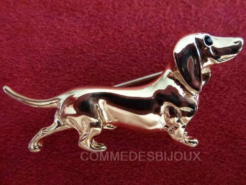 Broche vintage basset terrier - vintage,