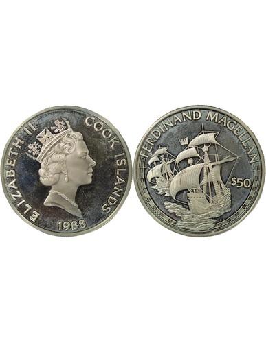 Iles cook dollars argent - 50,