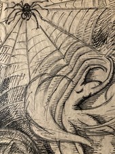 Très Beau Dessin Encre Sur