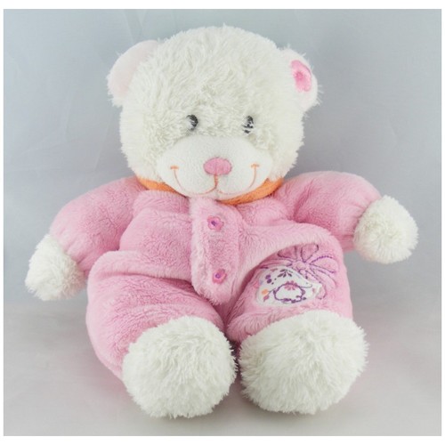 Doudou ours blanc combinaison - doudou,