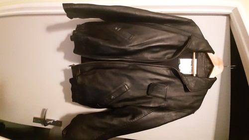 Blouson cuir agneau floqué - blouson,