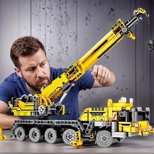 Camion Grue Bois professionnelle DIY construction Educatif Cadeau 6Ans et Plus