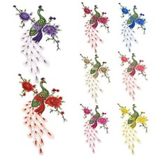 GRANDE APPLIQUE OISEAU PAON