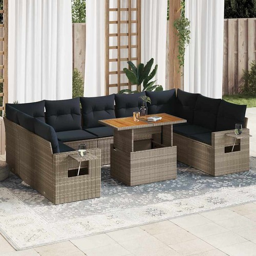 Salon jardin avec coussins - salon,