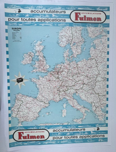 Affiche 1958 batterie fulmen - 1958,