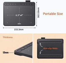 UGEE S640 Drawing Tablet, 8192 Pen, 10 Keys, Win/Mac/Linux/Android