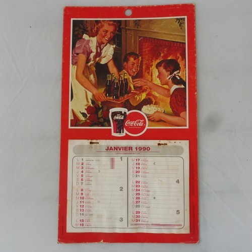 Coca cola calendrier 1990 - coca,