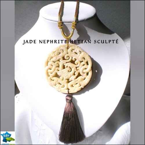 Collier jade nephrite hetian - jade,