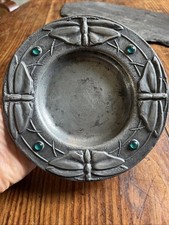 Art Nouveau Butterfly & Glassware Tin Plate circa 1900 Antique Tin Plate