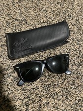Vintage Ray Ban Sunglasses B & L Wayfarer 5022 USA Black