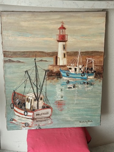 Tableau huile sur - , toile