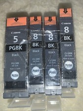 Set Of 4 Black Canon Printer Ink New
