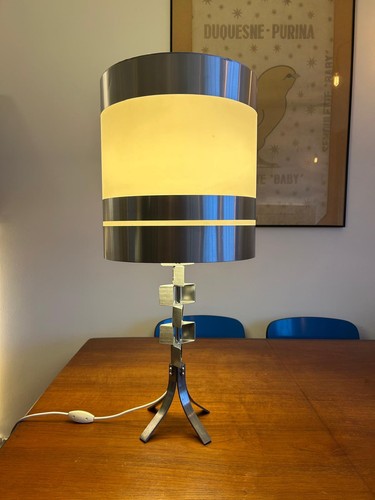 Lampe table vintage inox - de, en