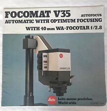 Leitz Focomat V35 Autofocus Enlarger,  8 x 8 In  15 Page Product Brochure