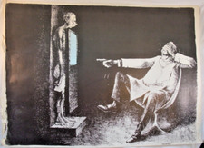 Poster Claude Serre 1938-1998, visite médicale, 54cm x 77cm, Edts 1978 Glénat