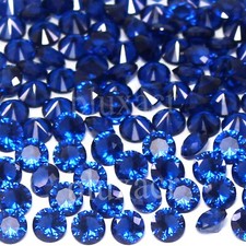 Lot de 1000 pierres précieuses AAA + saphir bleu du Montana certifié naturel ...