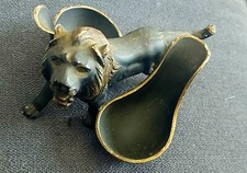 Ancien porte pipes Lion métal
