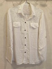 Blouse blanche dentelle et