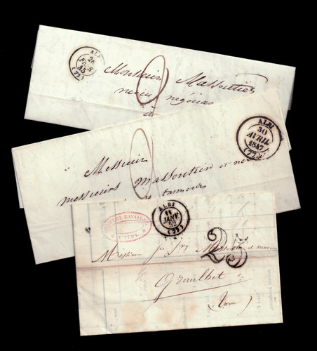 Lettres pli marques - -,