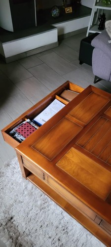 Table basse merisier - , massif
