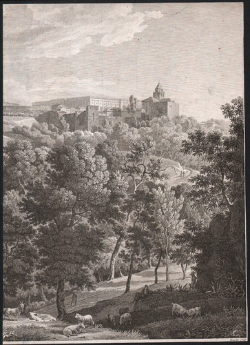 1812 gravure alhambra palais - gravure,