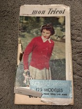VINTAGE (1949) Mon Tricot: French knitting magazine (written entirely in French)