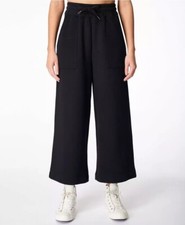 NEW Sweaty Betty Sweat Wide Leg Culotte Pants SB5862 - Black Size M