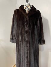 Manteau de vison noir naturel Gr: 12/14 comme neuf Mint Black mink coat naturel