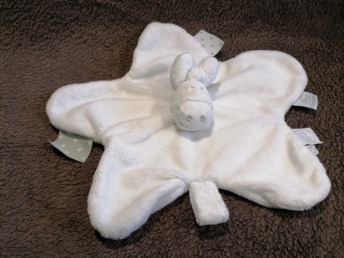 Doudou plat âne paco - doudou, blanc