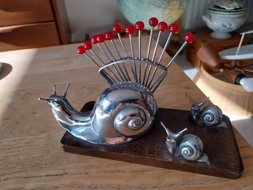 Porte piques escargot chrome - a,
