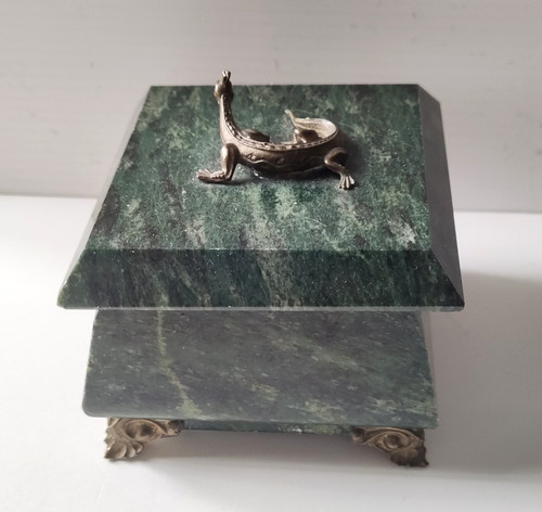 Boite marbre statuette - marbre,