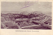 Old postcard 54 Lorraine approx. Nancy TANTONVILLE aerial view of the BREWERY 1918
